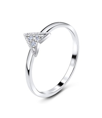 Arrowhead Sparkling CZ Silver Ring NSR-2804